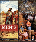 Collection of book covers and promotional material for 'Men's & Ladies' Collections' on a white background.