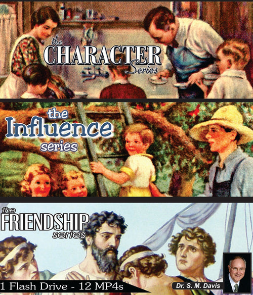 Collection of book covers and promotional materials for a character, influence, and friendship series on a white background.