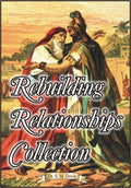 Book cover of 'Rebuilding Relationships Collection' by Dr. S.M. Davis with two figures embracing outdoors.